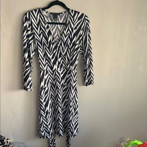 INC International Concepts Monochrome Zigzag Dress